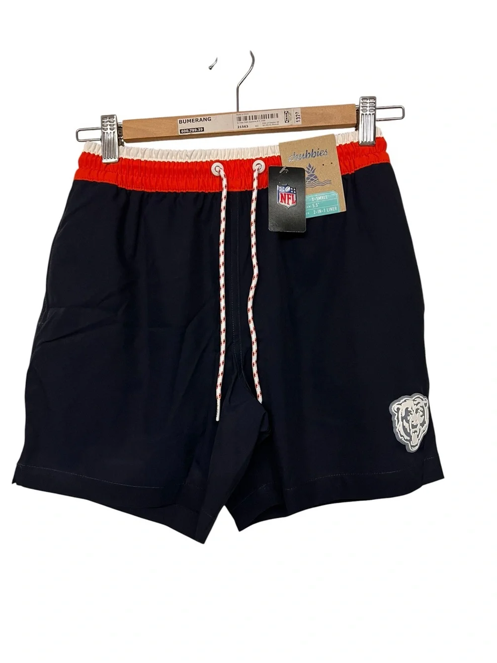 New chubbies Chicago‎ Bears 5.5” Classic Lined Swim Trunks Shorts